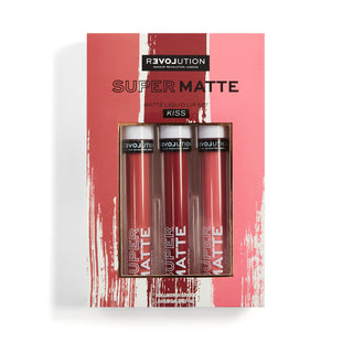 Makeup Revolution Relove Supermatte Liquid Lip Set Kiss