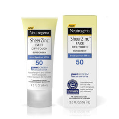 Neutrogena Sheer Zinc Face Dry-Touch Sunscreen Broad Spectrum SPF 50