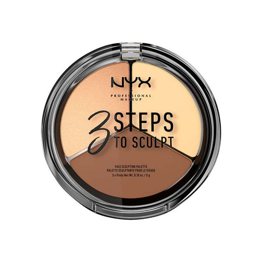 NYX 3 Steps to Sculpt Face Sculpting Palette - 02 Light