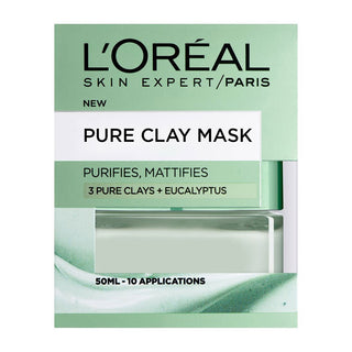 Loréal Paris  Pure Clay Eucalyptus Mask - Purifying & Mattifying, 50ml