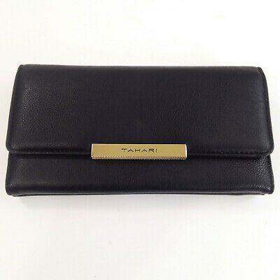 Tahari Royal Flush Clutch Wallet in Black - T29522 - Shopaholic