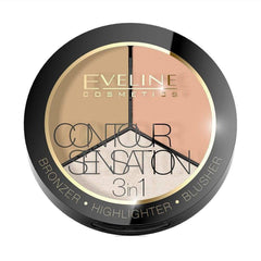 Eveline Cosmetics Contour Sensation Contouring palette 3 in 1 - Peache Beige