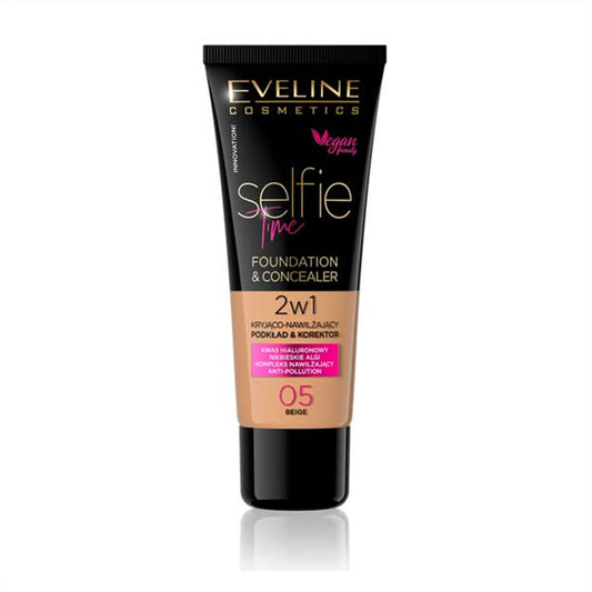 Eveline Cosmetics Selfie Time Foundation & Concealer 05 Beige - 30ml
