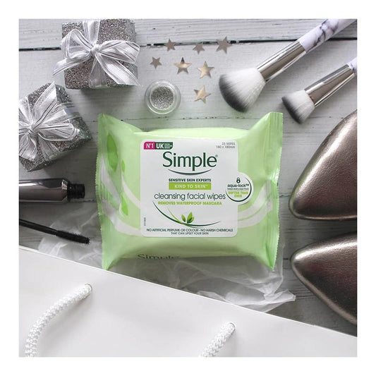 Simple Kind to Skin Facial Cleansing Wipes 25ct