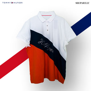 Tommy Hilfiger Logo Striped Polo Shirt - Red