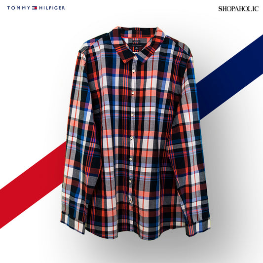 Tommy Hilfiger Red & Navy Checked Shirt