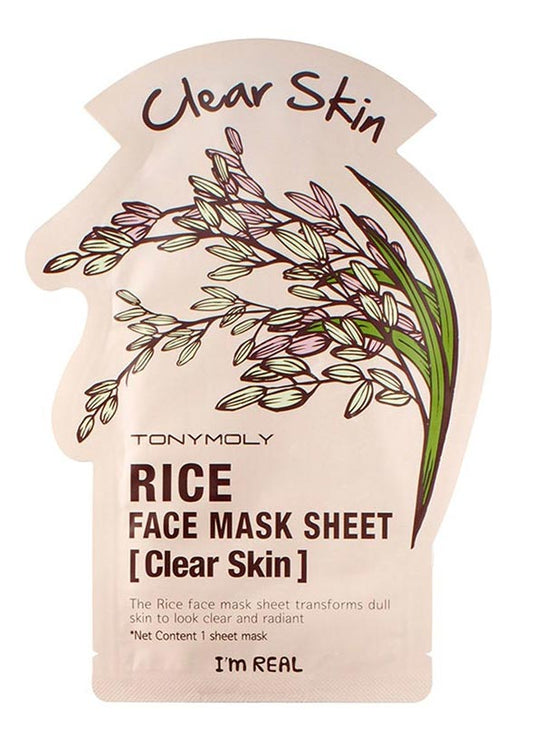 TONYMOLY I'm Real Rice Mask Sheet - Clear Skin